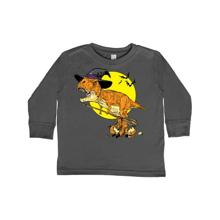 

Inktastic Roaring Tyrannosaurus Rex Witch on Halloween Gift Toddler Boy or Toddler Girl Long Sleeve T-Shirt