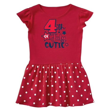 

Inktastic 4th of July Cutie with Stars Gift Toddler Girl Dress