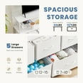 thumbnail image 6 of CONCETTA TV Stand Dresser with 5 Fabric Drawers and Open Shelving, Multi-functional Storage Unit Fits TV up to 45 inches for Bedroom Living Room Hallway, White, 6 of 10