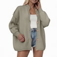 thumbnail image 2 of Towmus Fall Outfits for Women 2025 Fashion Clothes Winter Waffle Knit Clothing Oversized Button Down Shirt, 2 of 7