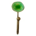 thumbnail image 2 of Mascot Hardware Crackle Glaze 5-1/5 In. Green & Gold Ceramic Hook - Pack of 4, 2 of 8