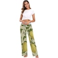 thumbnail image 6 of Women's Lemon Branches Pajama Pants, Casual Pajama Bottoms Drawstring Lounge Pants Wide Leg, 6 of 7