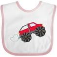 thumbnail image 3 of Inktastic Red Monster Truck Action Boys or Girls Baby Bib, 3 of 4