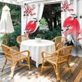 thumbnail image 4 of Outdoor Curtains for Patio Waterproof, Pink Floral Outdoor Privacy Panels Grommet, Tree Birds Retro Art Botanical Mountain Blackout Outside Curtains for Porch/Cabana/Pergola/Gazebo 54"x95", 2 Panels, 4 of 8