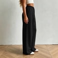thumbnail image 6 of ZUBKTE Women's Drawstring Elastic Waist Active Jogger Wide Leg Pants Loose Fit Casual Sports Pants for Women Y2K Streetwear with Pockets S‑2XL, 6 of 8