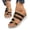 Black, variant on Espadrilles Platform Sandals for Women Casual Summer Slide Wedge Sandals Slip On Open Toe Dressy Mules Gold Size 8.5