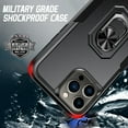 thumbnail image 4 of Full Body Protective Phone Case for iPhone 13 Pro Max 6.7", Heavy Duty Shockproof Cover iPhone 13 Pro Max [Dual Layer][Hard PC Back], Built in Finger Ring Stable 360°Rotatable Magnetic Ring Kickstand, 4 of 7