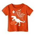 thumbnail image 3 of SonxaHe Toddler Boy's T Shirt Halloween Graphic Short Sleeve Tee Children Party Loose T-Shirt Orange,Sized 4-5, 3 of 3
