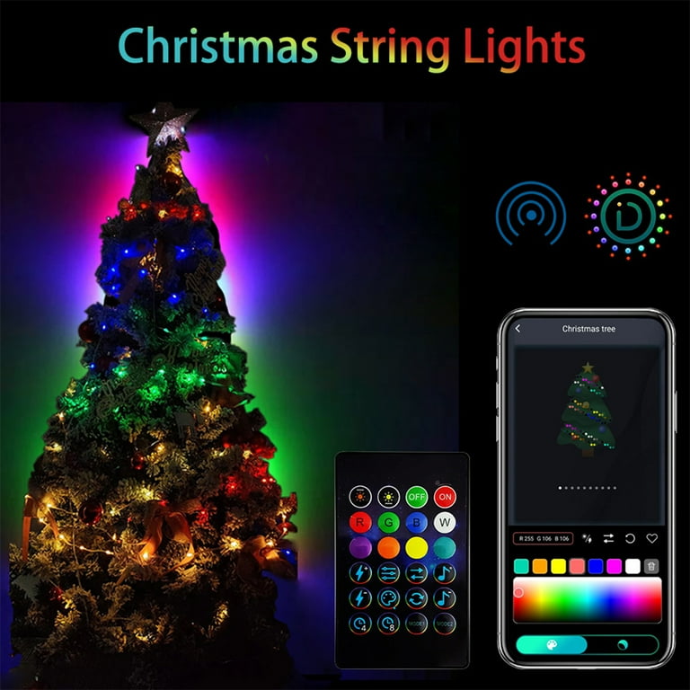 Bluetooth Color Changing LED Christmas Tree Lights With Remote