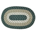 thumbnail image 2 of Better Trends 8' x 11' Oval Braided Rug 100% Polypropylene Durable and Stain Resistant Reversible Indoor Area Utility Rug, Country Stripe Collection - Hunter Stripe, 2 of 2