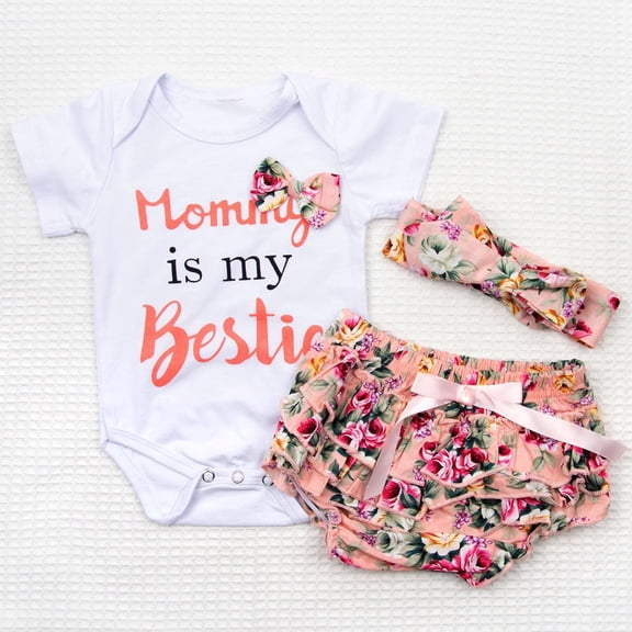 A-Reborn Baby Dolls Clothes 20-22 inch Reborn Newborn Baby Doll Clothes Accessories 3Pieces Printing Suits