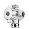 thumbnail image 1 of Desviador de cabezal de ducha de 3 vías G1/2 Conector adaptador en T con interruptor de tres funciones Likrtyny Para estrenar, 1 of 5