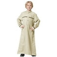 thumbnail image 1 of XDZJLR Combinaison Garçon Tout-Petit Arabe Musulman Thobe Manches Longues Kaftan Crew National Adolescent Robe Brodée Manches Longues Ensemble Barboteuse Beige 11-12 Ans, 1 of 6