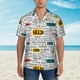 thumbnail image 2 of Balery Hello Camisas hawaianas de manga corta para hombre, camisas playeras de corte holgado, camisas de vacaciones con botones,Large, 2 of 7