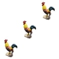 thumbnail image 4 of Transemion Resin Statue Chicken Statue Decorative Backyard Patio for Lawn Lift Foot L 3Set, 4 of 6