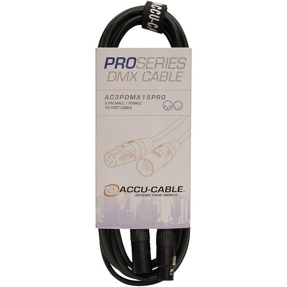 American DJ AC3PDMX5PRO Professional DMX Lighting Cable 15 ft.
