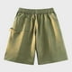 thumbnail image 3 of pstuiky Pantalones cortos casuales para hombre, Pantalones cortos de cintura elástica con cordón y bolsillos de color liso a la moda para hombre Pantalones cortos de golf, 3 of 3