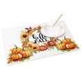 thumbnail image 7 of SUNOLIFE Fall Thanksgiving Placemats Set of 4,Pumpkins Sunflower Autumn Table Decorations 12x18 inch, 7 of 7