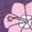 HEATHER PURPLE, variant on Instant Message - Tropical Floral Skull Fitted Short Sleeve Graphic T-Shirt