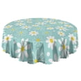 thumbnail image 5 of Round Tablecloth Daisy 60 Inch Wrinkle Free Table Cover Floral Print Dining Kitchen, 5 of 5