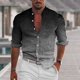 thumbnail image 1 of Camisa de hombre nueva con cuello abotonado de color claro de manga larga , camisa casual de calle cómoda y de moda, talla grande XS-, 1 of 6