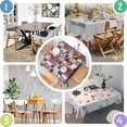 thumbnail image 4 of Red Ethnic Geometric Patchwork Pattern Square Tablecloth,Waterproof Square Table Cover,Wipeable Spillproof Washable Table Cover for Home Kitchen Party Decor 60"x60"(152x152cm), 4 of 6