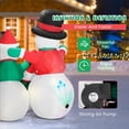 thumbnail image 4 of Muñecos de nieve hinchables navideños VIVOHOME Family de 180 cm con luz LED, 4 of 7