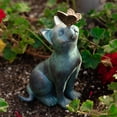 thumbnail image 2 of Figuritas de Gato de Resina Ehuebsd Esculturas Artesanales para Jardín Interior y Exterior, 2 of 9