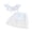 White, variant on LMLYSoH Girl's Two-Piece Suit, Toddler Kid Girl Ruffle Trim Drawstring Pleated Short Sleeve Tops Patchwork Mesh Shorts