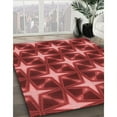 thumbnail image 3 of Ahgly Company Machine Washable Indoor Round Transitional Red Area Rugs, 5' Round, 3 of 7