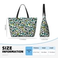 thumbnail image 4 of Honeii Green Leopard for Tote Bag with Adjustable Strap,Beach Bag, Waterproof Sandproof Beach Tote Bag, Large Capacity Foldable Beach Bags, 4 of 7