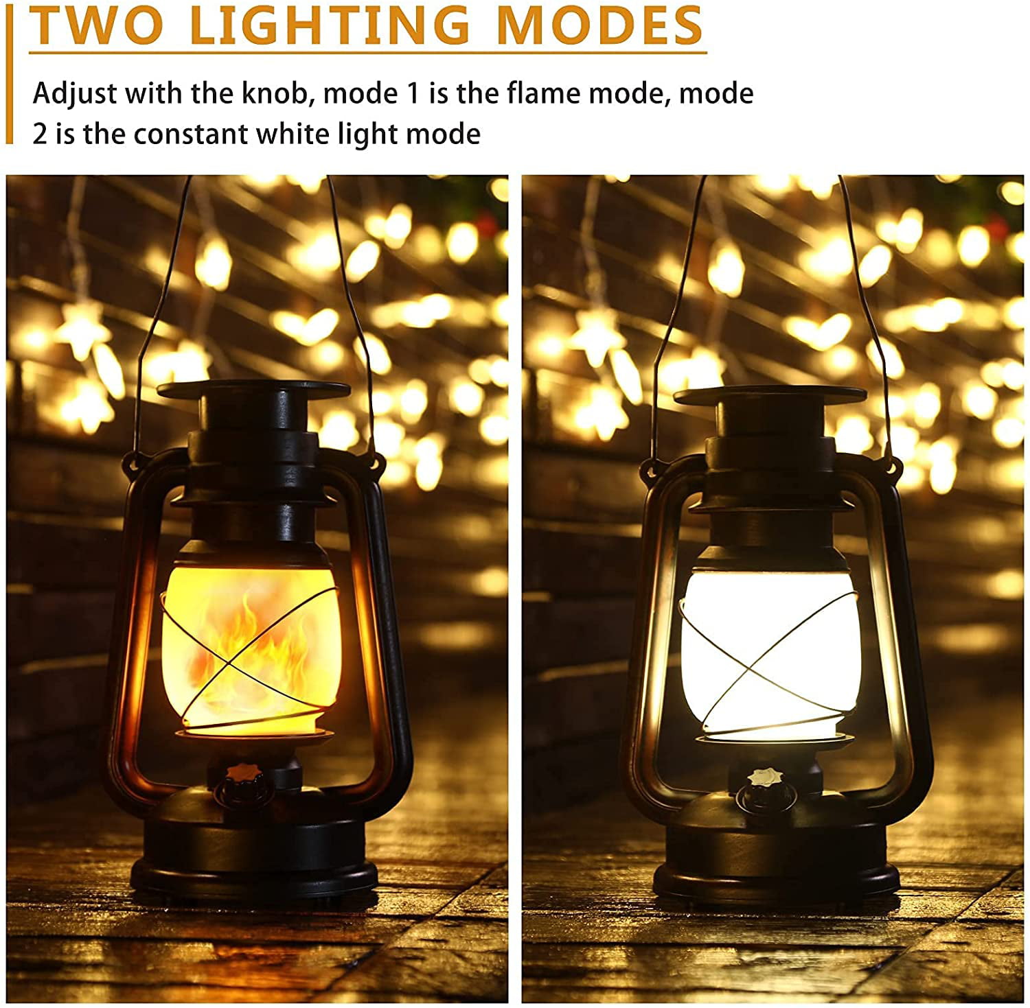  LED Vintage Lantern Battery Operated Rustic Lantern Outdoor  Decoration Flickering Flame Western Lantern Hanging Lamp with Remote for  Halloween Decor, Christmas Decor, Yard Door Front Decor, 2 Pack : Tools 