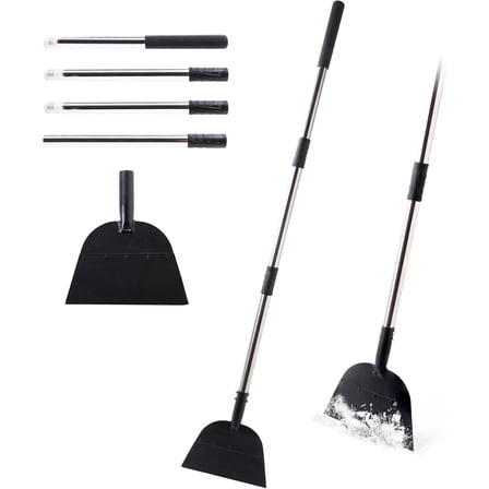 Snow Shovel ice Scraper Tool 66.3 inch Tall Long Handle Heavy Duty Snow Ice Remover Scraper Weed Removal Tool for Driveway Walkway Road Outdoor Garden Lawn
