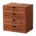 thumbnail image 2 of Organizador de escritorio con 4 cajones, organizador estacionario, gabinete de almacenamiento de escritorio de cajas decorativas multifuncionales para, 2 of 8