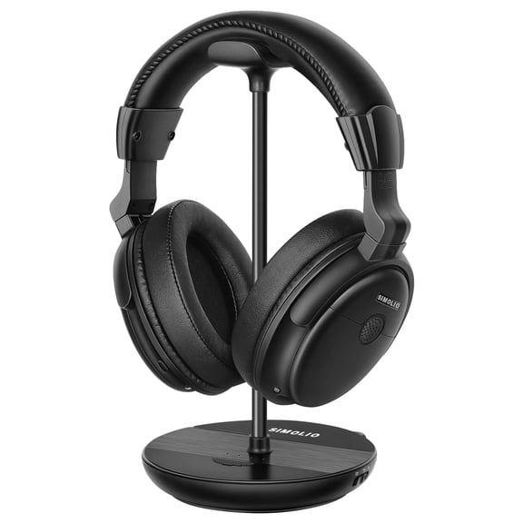 SIMOLIO Wireless TV Headphones for Seniors, Voice Clear Bluetooth TV Headphones W/ L/R Balance, Ambient Sound Mode, Battery & Earpads Replaceable, Soundbar by-Pass