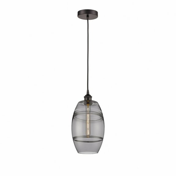 616-1P-OB-G557-8SM Innovations Lighting Vaz - 1 Light Cord Hung Mini Pendant In Industrial Style-9.88 Inches Tall and 8 Inches Wide-Oil Rubbed Bronze