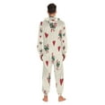 thumbnail image 7 of 1 Piece Adult Onesie Pajamas Cozy & Loose-Fit Sleepsuit Loungewear with Pockets Ribbons and Hearts Pattern X-Large, 7 of 7
