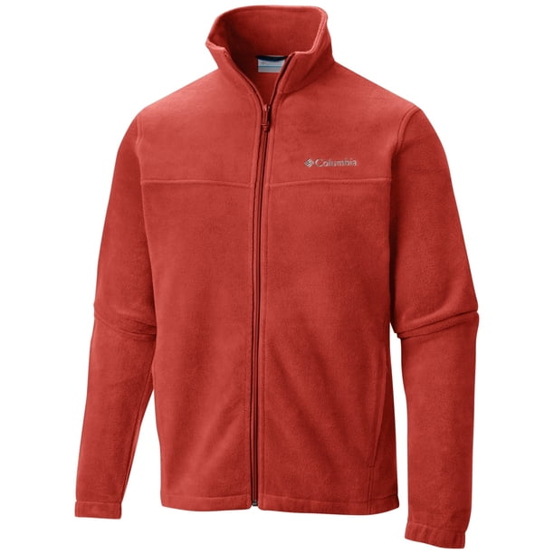 Columbia - Chaqueta de forro polar con cremallera completa para hombre, rojo, XX-Large