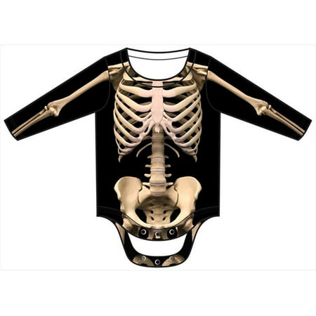 Infant: Skeleton Costume Romper Apparel Infant Bodysuit - Sublimation