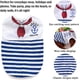thumbnail image 4 of Ropa para perros, camisas a rayas para cachorros, paquete de 2 camisetas de marinero para mascotas, disfraces de camisetas sin mangas de verano, ropa para perros y gatos para niños y niñas Adepaton CPB-DE-LYY2198-4, 4 of 5