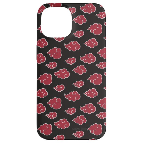 Funda para iPhone 15 con patrón de nubes Akatsuki de Naruto