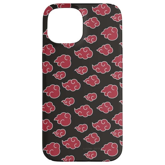 Funda para iPhone 15 con patrón de nubes Akatsuki de Naruto