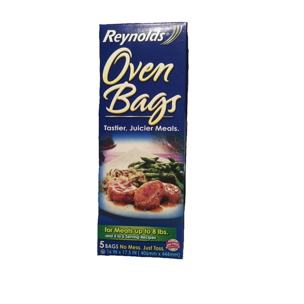 Reynolds Oven Bags, 5 Bag No Mess, For Meats up to 8 lbs and 4 to 6