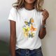 thumbnail image 2 of Gibobby Playera Manga Corta para Mujer Mujeres Casual Top Camisas Impreso Camiseta Manga Corta Suelta Temperamento Camiseta O-cuello Top Camisa(Blanco,CH), 2 of 5