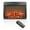 Antique Black#308, variant on Indoor Fireplaces 42 inch recessed ultra thin tempered glass front wall mounted electric fireplace with remote and multi color flame & emberbed, LED light heater,Electric Indoor Fireplaces