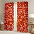 thumbnail image 2 of Erosebridal Bohemian Geometric Window Curtains Western Aztec 52"Wx63"L Blackout Curtains For Bedroom Rustic Farmhouse Curtains & Drapes Exotic Exotic Tribal Window Treatments 2 Panels Orange White, 2 of 6