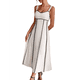 thumbnail image 2 of Vestido A Rayas para Mujer, con Tirantes Finos, y , Fluido Albaricoque XL, 2 of 6