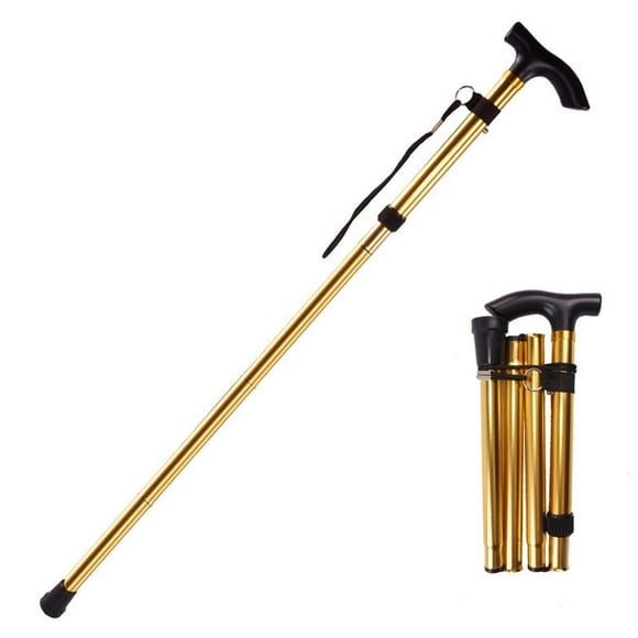 Folding Cane for Unmatched Portability, Anodized Aluminum Walking Stick Supports up to 250 Lbs, Lightweight and Corrosion-Resistant, Portable Walking Stick with Adjustable Height for Versatile Use