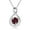 01-Garnet, variant on Garnet Necklace January Birthstone for Women Sterling Silver Dainty Infinity Pendant Necklace Red Gemstone Fine Jewelry Birthday Anniversary Graduation Gifts for Women Her Mom