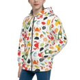 thumbnail image 2 of Pofeuu Crabs Shrimps Print Teenage Zipper Hoodie Sweatshirts Hooded Casual Jackets With Pocket For Boys Girls-Small, 2 of 6